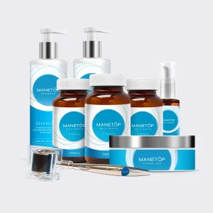 MANETÔP Multi Biotin X3 + Shampoo X2 + Serum + Derma Roller + Wax